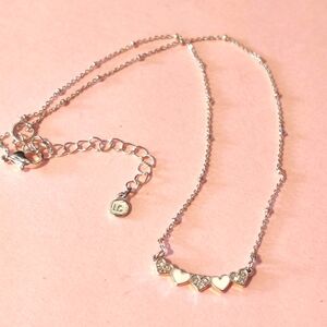 LC Lauren Conrad Rose Gold hearts Necklace